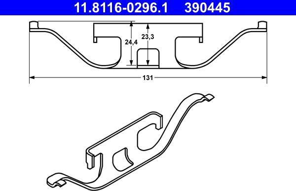 ATE 11.8116-0296.1 - Spring, brake caliper onlydrive.pro