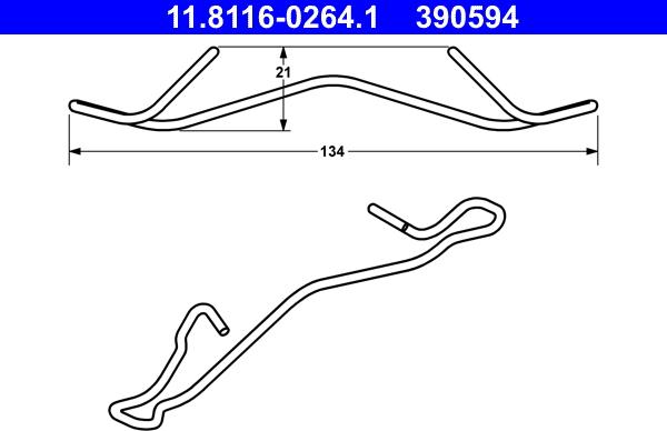 ATE 11.8116-0264.1 - Spring, brake caliper onlydrive.pro