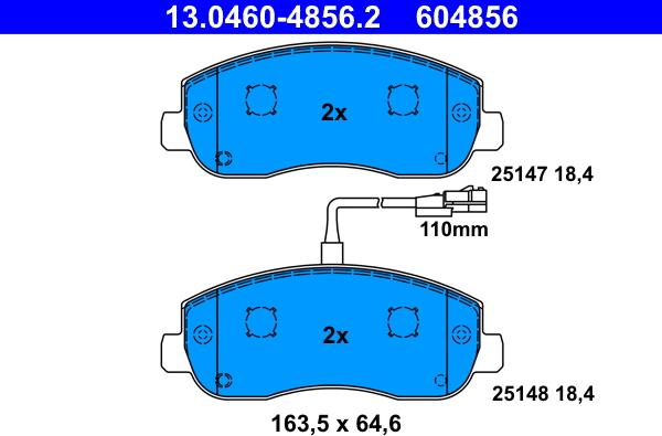 ATE 13.0460-4856.2 - Brake Pad Set, disc brake onlydrive.pro