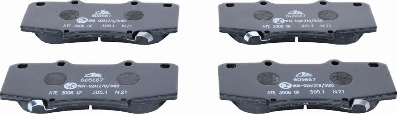 ATE 13.0460-5667.2 - Brake Pad Set, disc brake onlydrive.pro