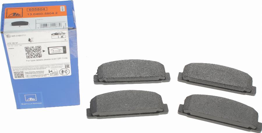 ATE 13.0460-5804.2 - Brake Pad Set, disc brake onlydrive.pro