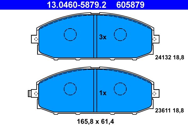 ATE 13.0460-5879.2 - Brake Pad Set, disc brake onlydrive.pro