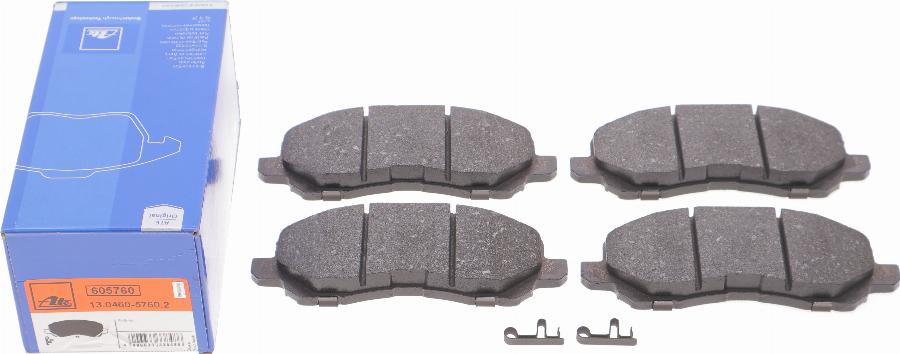 ATE 13.0460-5760.2 - Brake Pad Set, disc brake onlydrive.pro