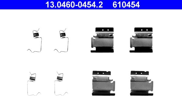 ATE 13.0460-0454.2 - Lisakomplekt, ketaspiduriklotsid onlydrive.pro