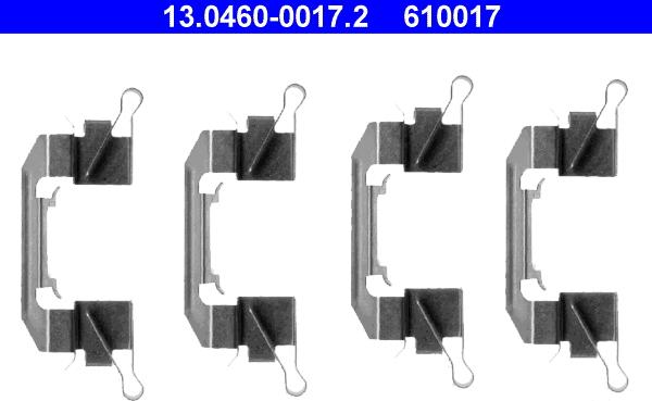 ATE 13.0460-0017.2 - Accessory Kit for disc brake Pads onlydrive.pro