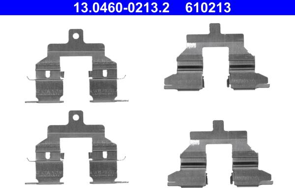 ATE 13.0460-0213.2 - Accessory Kit for disc brake Pads onlydrive.pro