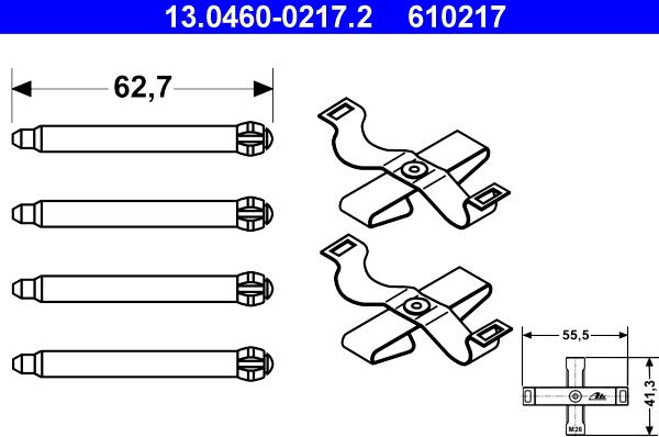 ATE 13.0460-0217.2 - Accessory Kit for disc brake Pads onlydrive.pro