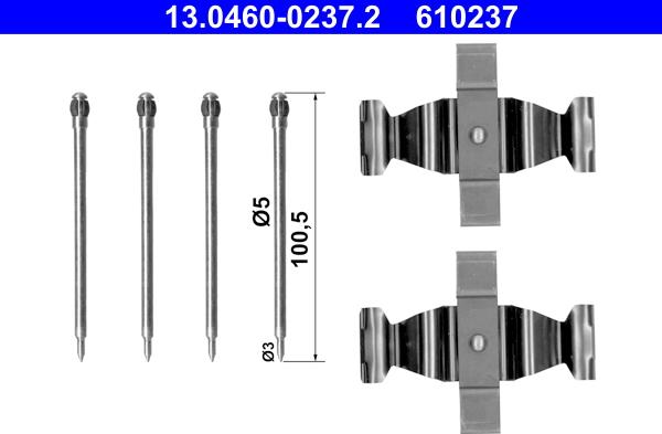 ATE 13.0460-0237.2 - Accessory Kit for disc brake Pads onlydrive.pro