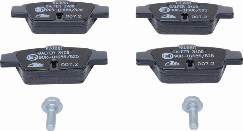 ATE 13.0460-3991.2 - Brake Pad Set, disc brake onlydrive.pro