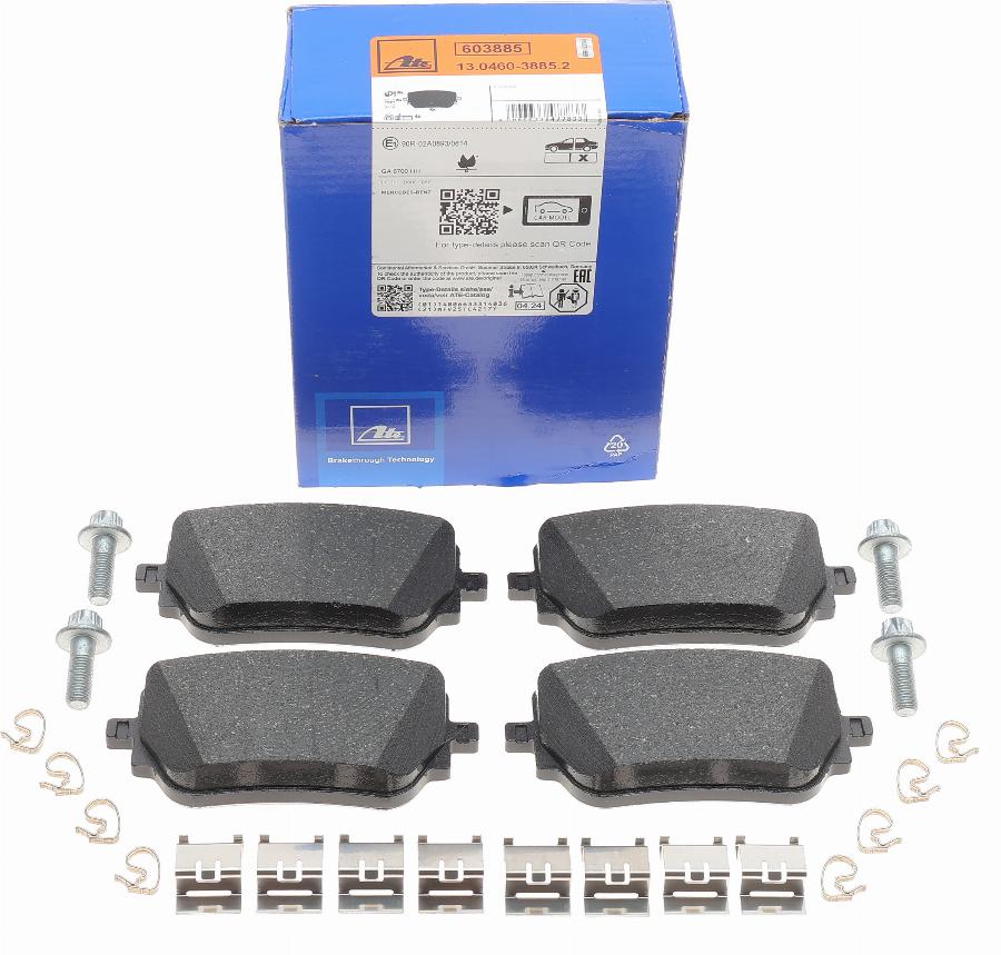 ATE 13.0460-3885.2 - Brake Pad Set, disc brake onlydrive.pro