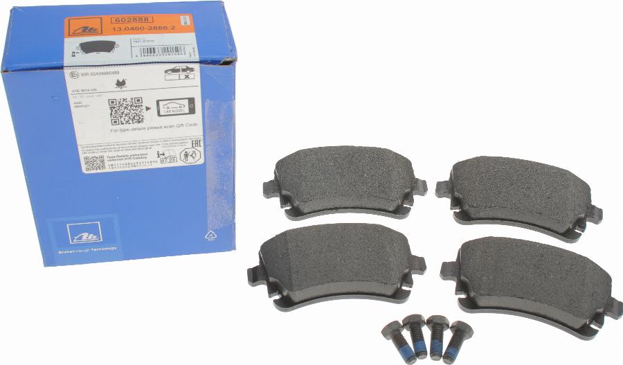 ATE 13.0460-2888.2 - Brake Pad Set, disc brake onlydrive.pro