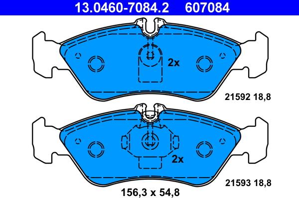 ATE 13.0460-7084.2 - Brake Pad Set, disc brake onlydrive.pro