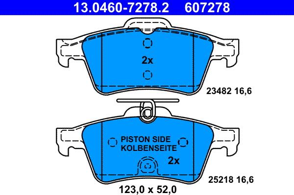 ATE 13.0460-7278.2 - Brake Pad Set, disc brake onlydrive.pro