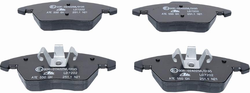 ATE 13.0470-7202.2 - Brake Pad Set, disc brake onlydrive.pro