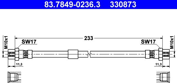 ATE 83.7849-0236.3 - Тормозной шланг onlydrive.pro