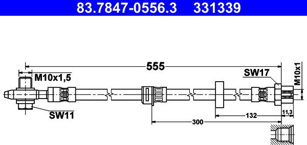 ATE 83.7847-0556.3 - Тормозной шланг onlydrive.pro