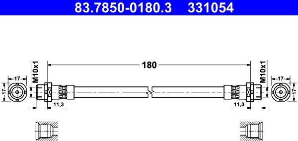 ATE 83.7850-0180.3 - Brake Hose onlydrive.pro