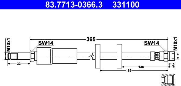 ATE 83.7713-0366.3 - Pidurivoolik onlydrive.pro