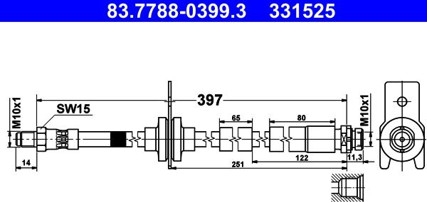 ATE 83.7788-0399.3 - Тормозной шланг onlydrive.pro