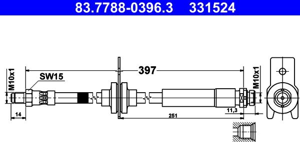 ATE 83.7788-0396.3 - Jarruletku onlydrive.pro