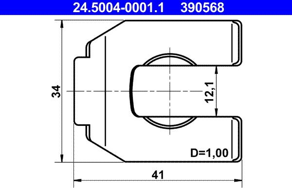 ATE 24.5004-0001.1 - Кронштейн, тормозной шланг onlydrive.pro