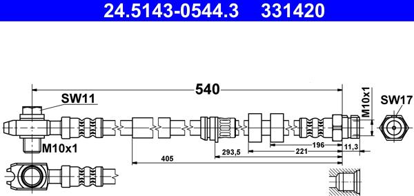 ATE 24.5143-0544.3 - Jarruletku onlydrive.pro