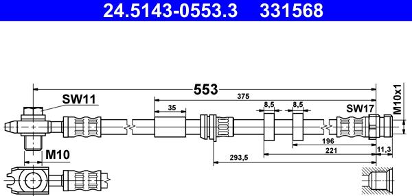 ATE 24.5143-0553.3 - Jarruletku onlydrive.pro