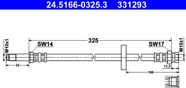 ATE 24.5166-0325.3 - Jarruletku onlydrive.pro