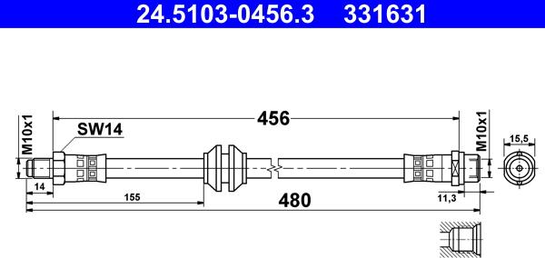 ATE 24.5103-0456.3 - Jarruletku onlydrive.pro