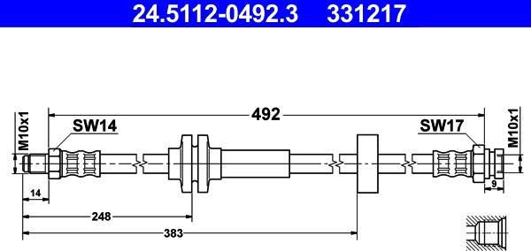 ATE 24.5112-0492.3 - Тормозной шланг onlydrive.pro