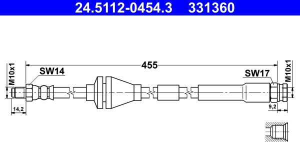 ATE 24.5112-0454.3 - Тормозной шланг onlydrive.pro