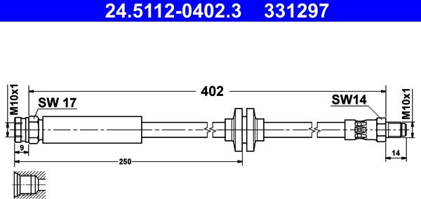 ATE 24.5112-0402.3 - Pidurivoolik onlydrive.pro