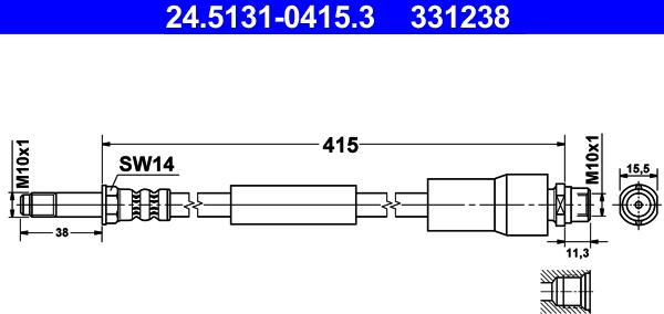 ATE 24.5131-0415.3 - Pidurivoolik onlydrive.pro