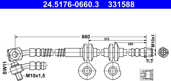 ATE 24.5176-0660.3 - Pidurivoolik onlydrive.pro