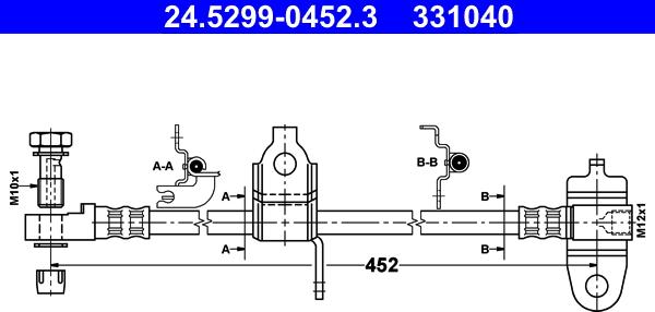 ATE 24.5299-0452.3 - Brake Hose onlydrive.pro