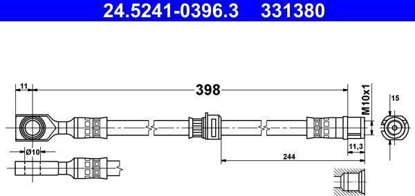 ATE 24.5241-0396.3 - Brake Hose onlydrive.pro