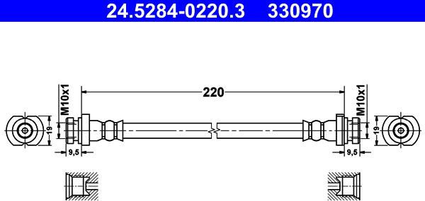 ATE 24.5284-0220.3 - Тормозной шланг onlydrive.pro