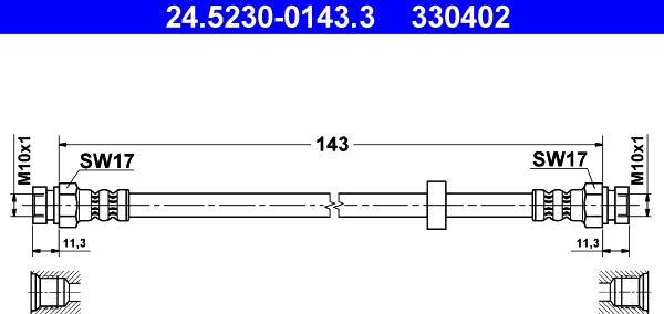 ATE 24.5230-0143.3 - Brake Hose onlydrive.pro