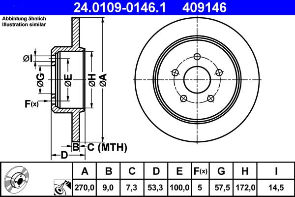 ATE 24.0109-0146.1 - Тормозной диск onlydrive.pro