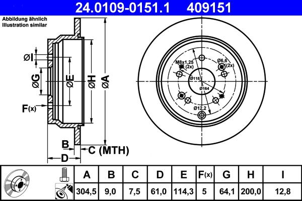 ATE 24.0109-0151.1 - Brake Disc onlydrive.pro