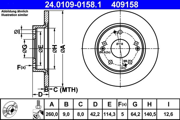 ATE 24.0109-0158.1 - Brake Disc onlydrive.pro