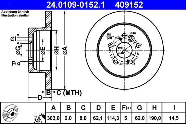 ATE 24.0109-0152.1 - Brake Disc onlydrive.pro