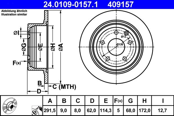 ATE 24.0109-0157.1 - Brake Disc onlydrive.pro