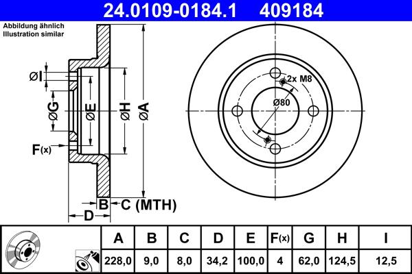 ATE 24.0109-0184.1 - Brake Disc onlydrive.pro