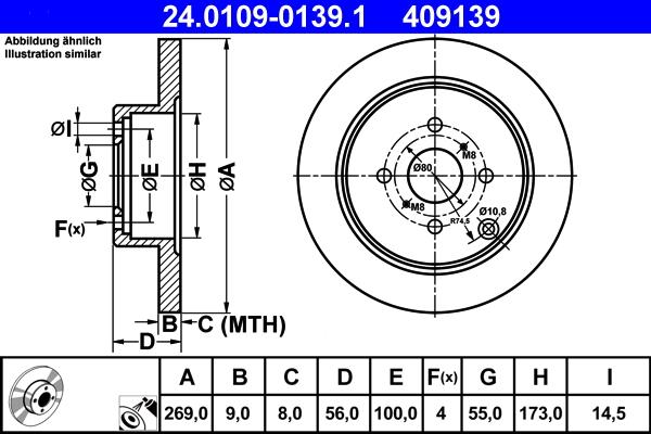 ATE 24.0109-0139.1 - Brake Disc onlydrive.pro