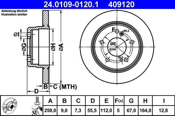 ATE 24.0109-0120.1 - Brake Disc onlydrive.pro