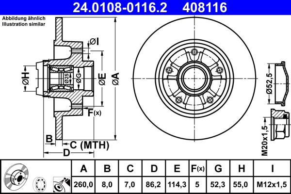 ATE 24.0108-0116.2 - Тормозной диск onlydrive.pro