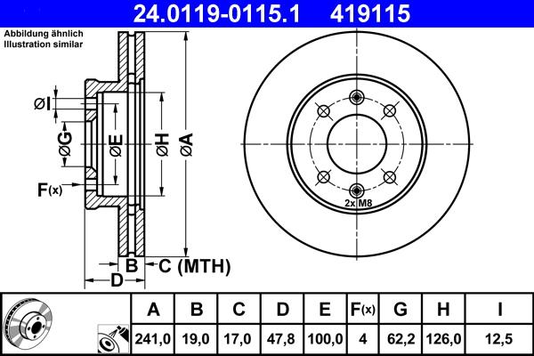 ATE 24.0119-0115.1 - Brake Disc onlydrive.pro