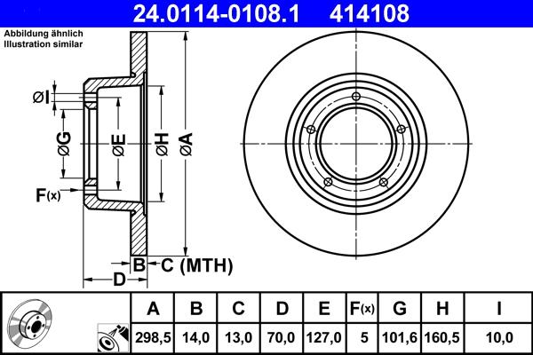 ATE 24.0114-0108.1 - Brake Disc onlydrive.pro