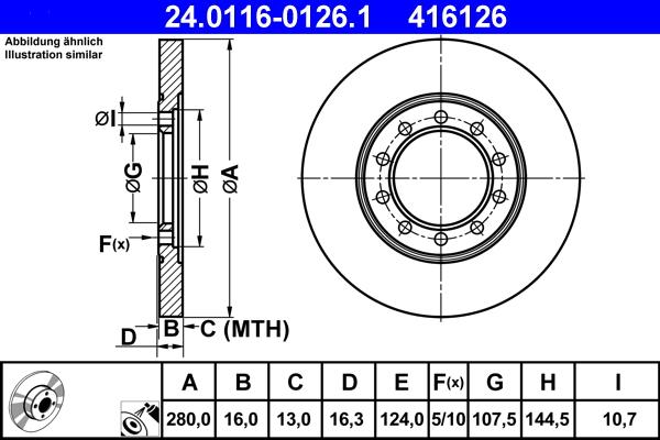 ATE 24.0116-0126.1 - Тормозной диск onlydrive.pro